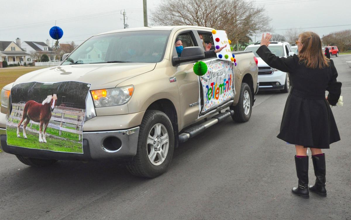 Community comes out to honor Nance with festive retirement parade