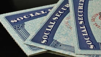 picture of three social security cards