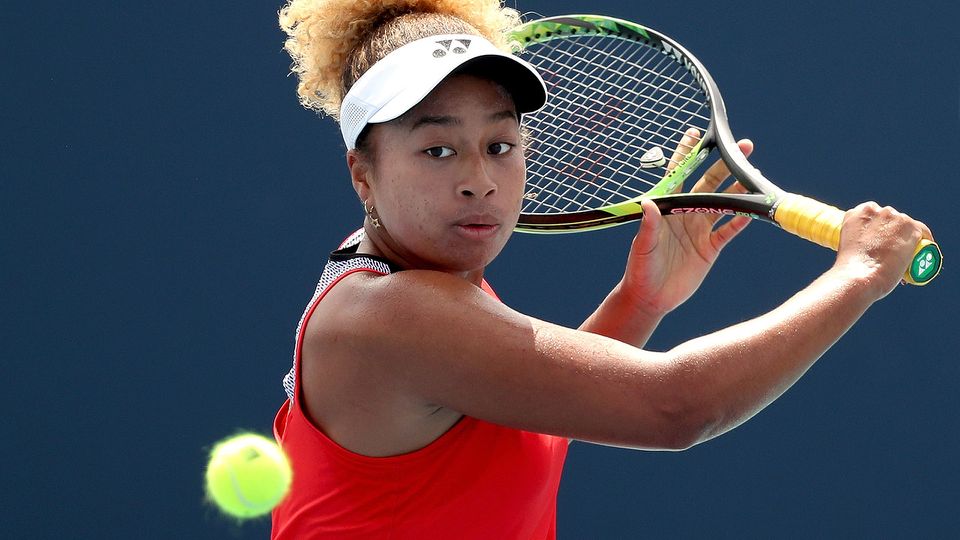 Mari Osaka, pictured here in action at the Miami Open in 2019.