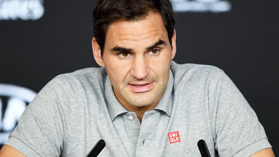 Roger Federer, pictured here speaking to the media ahead of his comeback.